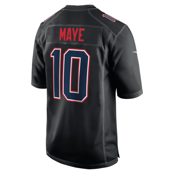 New England Patriots Drake Maye Nike Carbon Black Game Jersey