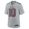 New England Patriots Drake Maye Nike Gray Atmosphere Fashion Game Jersey
