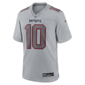 mens-nike-drake-maye-gray-new-en New England Patriots Drake Maye Nike Gray Atmosphere Fashion Game Jersey